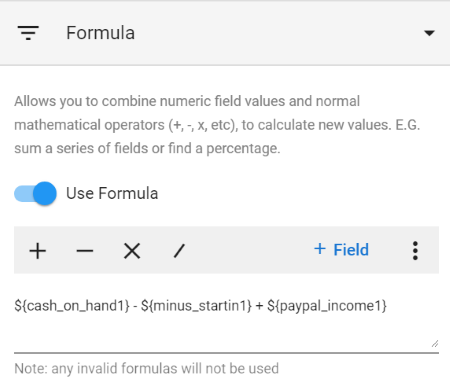 Number Field Formulas