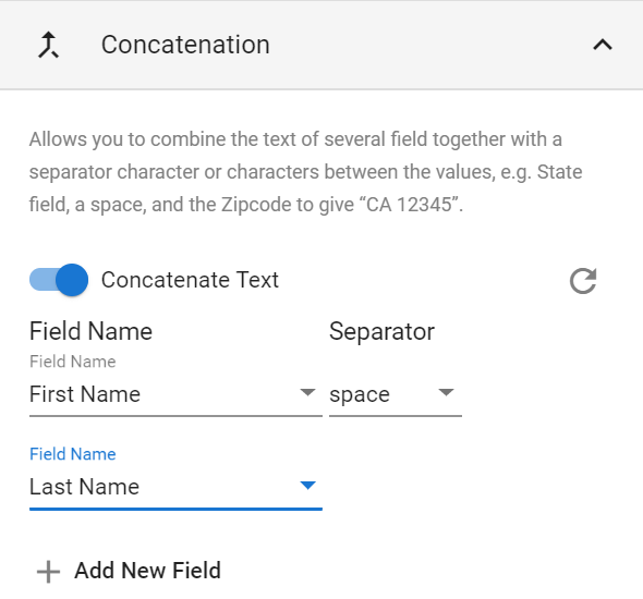 Text Field Concatenation