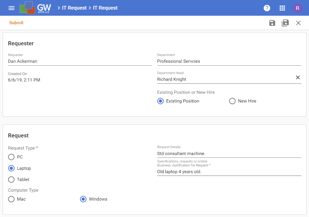 Forms Overview IT Request