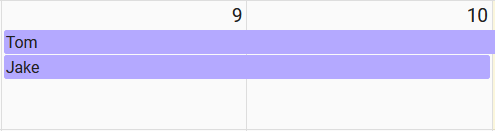 Calendar Color Type Example