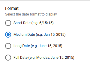 Table View Format Example