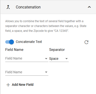 Form Editor Field Properties Concatenation