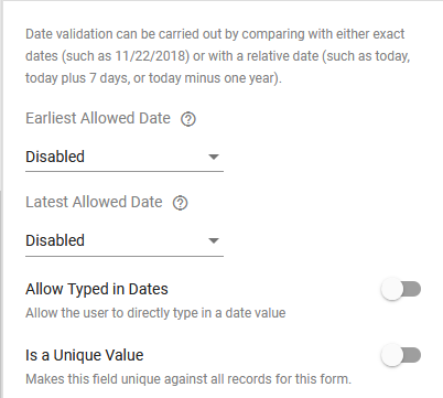 Validation Date Field