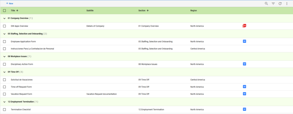 Table View Example