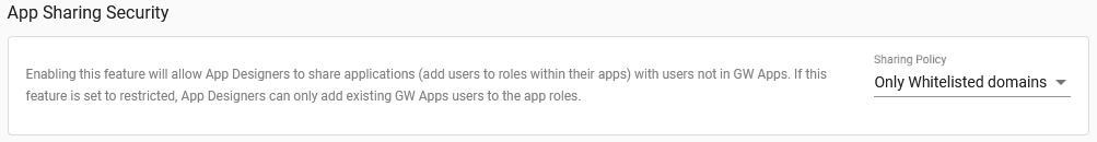 App Sharing Settings