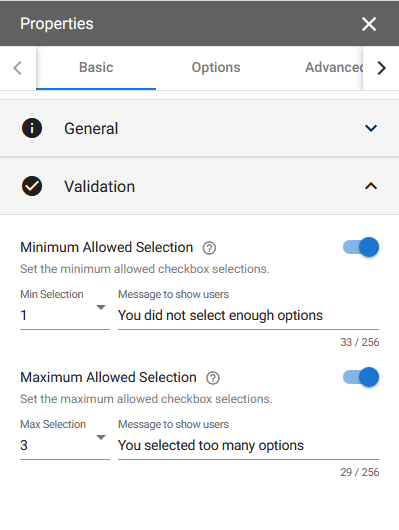 Checkbox Field Validation