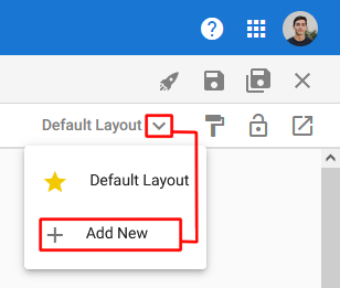 Add New Layout Tabs