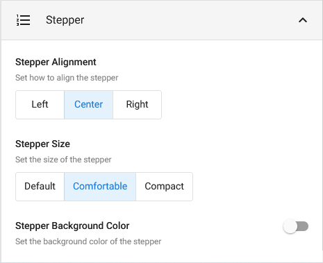 Stepper General Properties